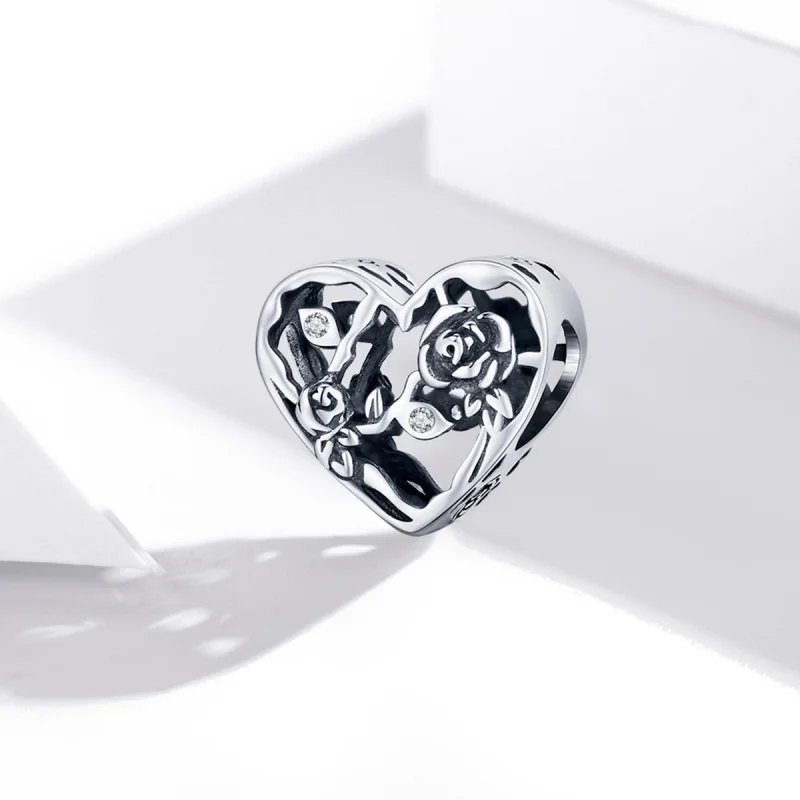 (obrázek pro) Pandora styl Růžový Love Charm - BSC475 - Zobrazit 2