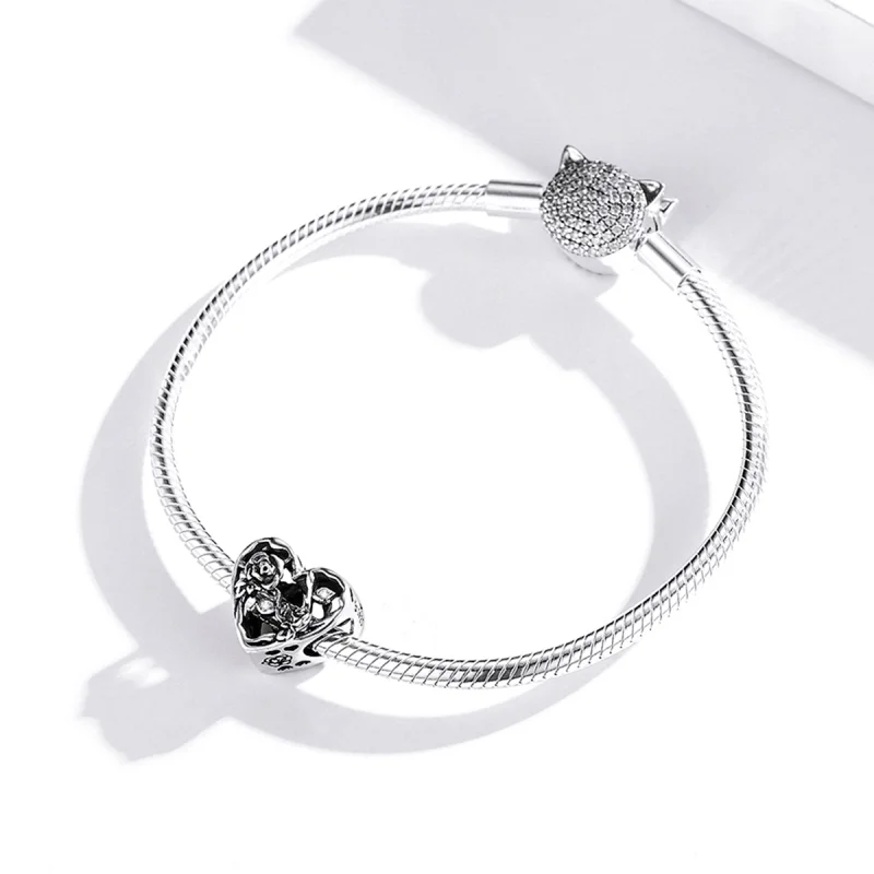 (obrázek pro) Pandora styl Růžový Love Charm - BSC475 - Zobrazit 3
