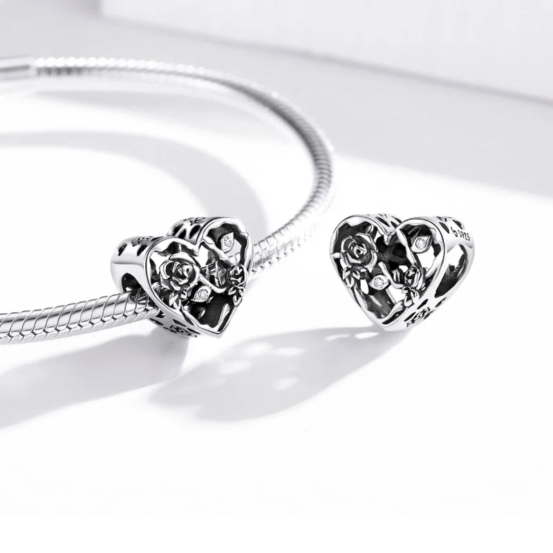 (obrázek pro) Pandora styl Růžový Love Charm - BSC475 - Zobrazit 4