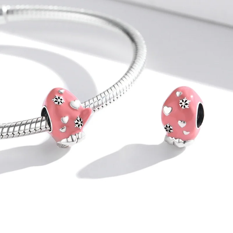 (obrázek pro) Pandora styl Růžové Rukavice Charm - SCC2001 - Zobrazit 4