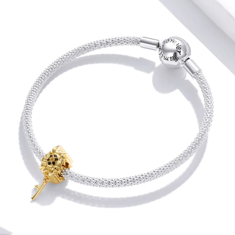 (obrázek pro) Pandora styl Slunečnicový amulet - BSC425 - Zobrazit 3