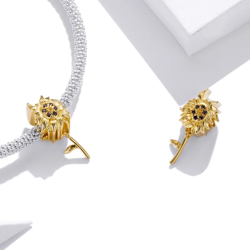 (obrázek pro) Pandora styl Slunečnicový amulet - BSC425 - Zobrazit 4