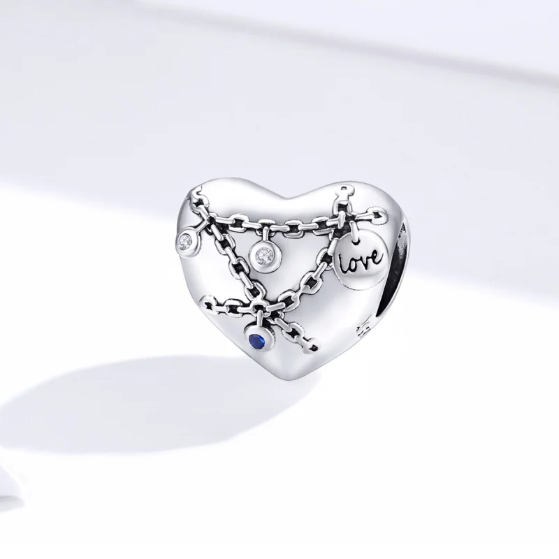 (obrázek pro) Pandora styl Srdce Zámek Charm - SCC1538 - Zobrazit 4