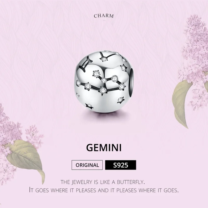 (obrázek pro) Pandora styl stříbrný amulet Blíženci - SCC1218-3 - Zobrazit 3