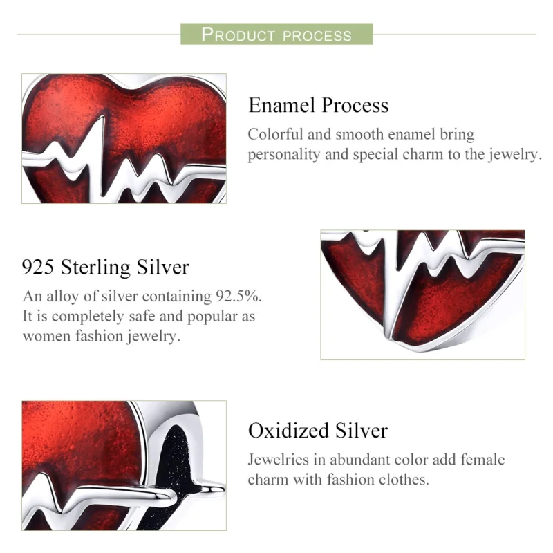 (obrázek pro) Pandora styl stříbrný amulet Heartbeats Time - SCC1151 - Zobrazit 4
