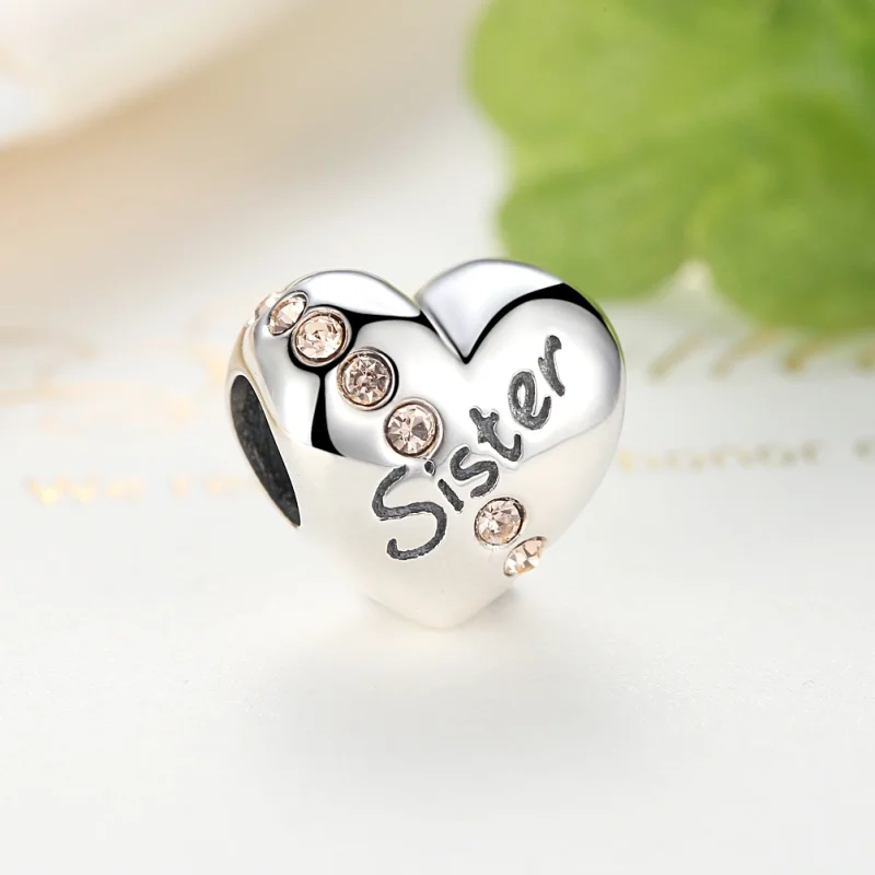 (obrázek pro) Pandora styl stříbrný amulet Sestra - SCC008 - Zobrazit 3