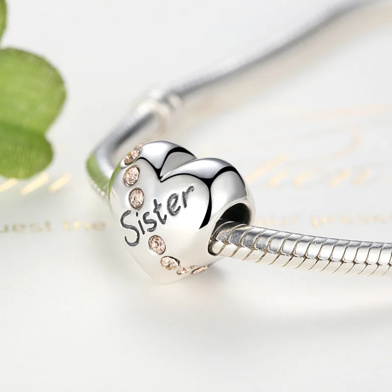 (obrázek pro) Pandora styl stříbrný amulet Sestra - SCC008 - Zobrazit 6