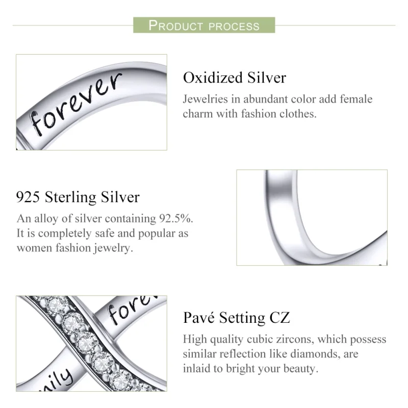 (obrázek pro) Pandora styl stříbrný charm Family Forever - SCC1146 - Zobrazit 4