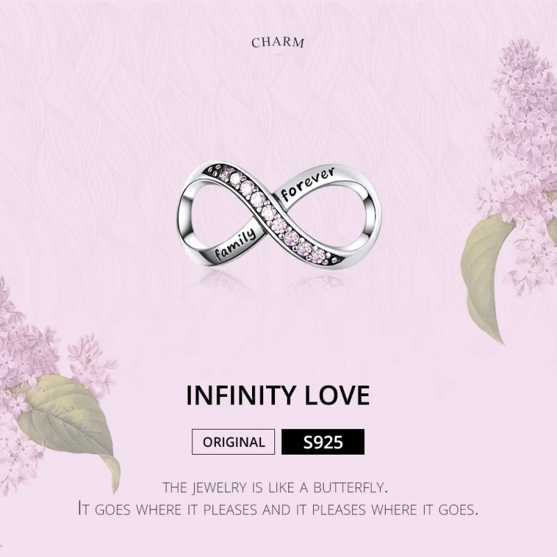 (obrázek pro) Pandora styl stříbrný kroužek nekonečna - SCC1146-Pk - Zobrazit 4