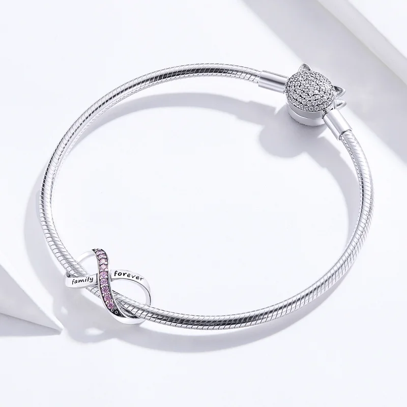 (obrázek pro) Pandora styl stříbrný kroužek nekonečna - SCC1146-Pk - Zobrazit 5