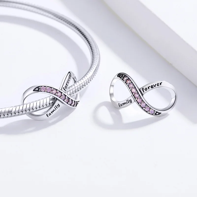 (obrázek pro) Pandora styl stříbrný kroužek nekonečna - SCC1146-Pk - Zobrazit 6