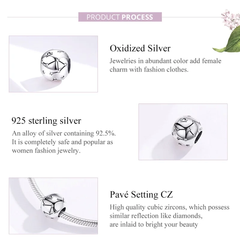 (obrázek pro) Pandora styl Stříbrný Libra přívěsek - SCC1218-7 - Zobrazit 7