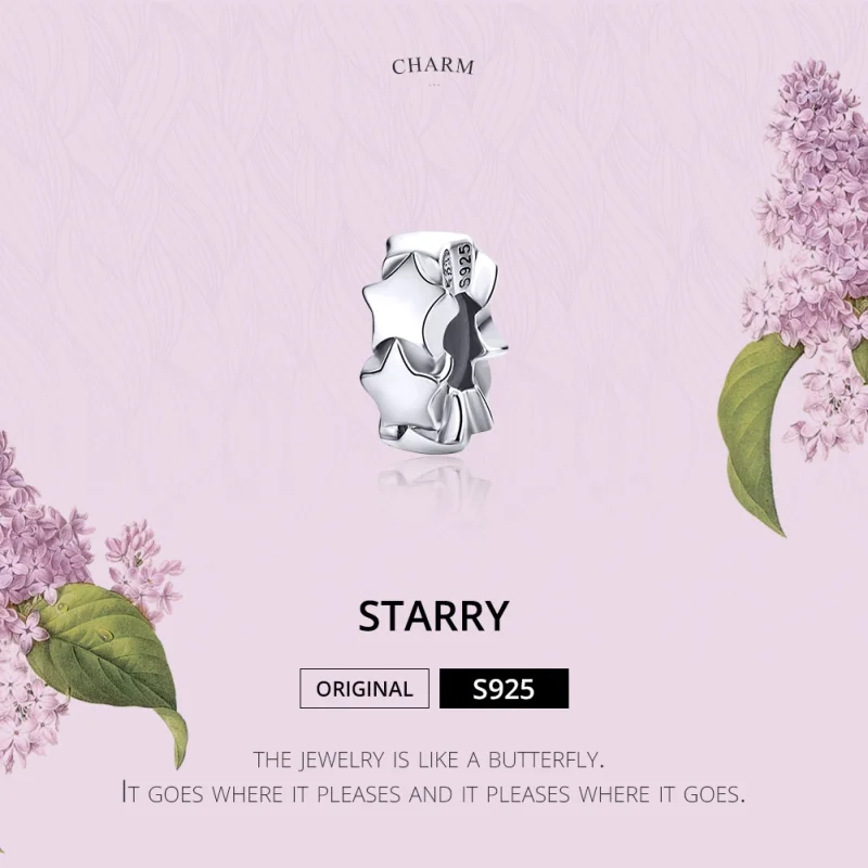 (obrázek pro) Pandora styl stříbrný mezičlánek Starry Sky - SCC1169 - Zobrazit 2