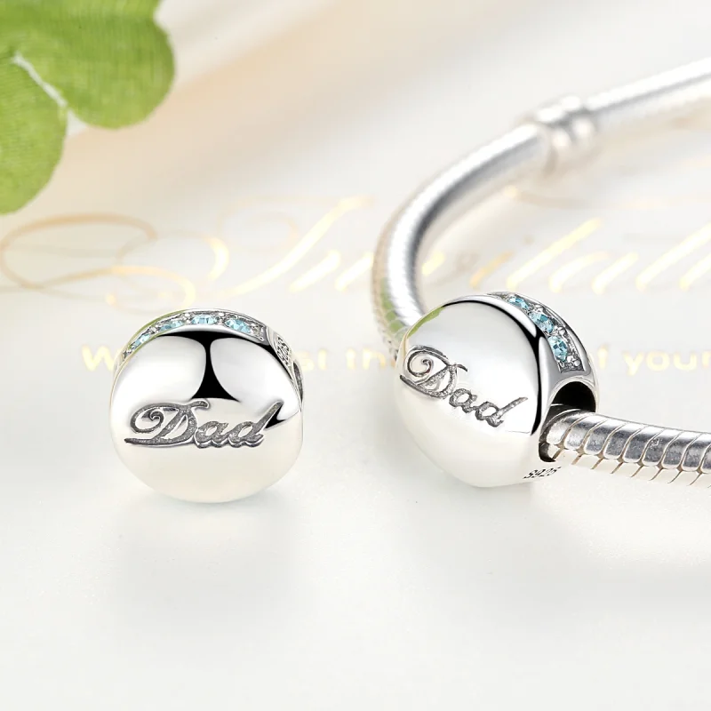 (obrázek pro) Pandora styl stříbrný otec amulet - SCC006 - Zobrazit 5
