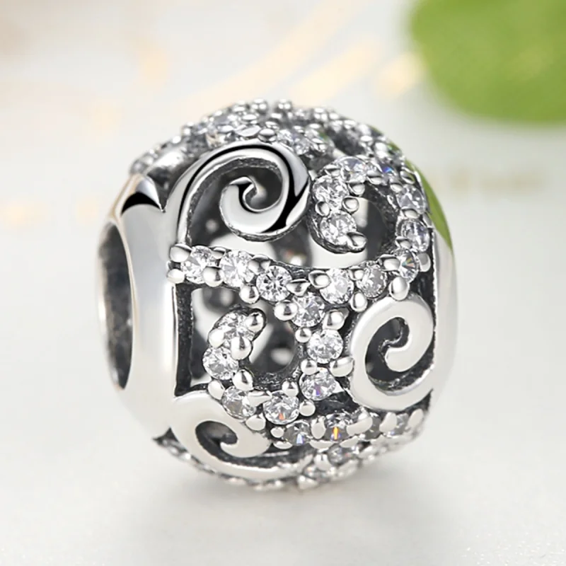 (obrázek pro) Pandora styl stříbrný pavé charm - SCC021 - Zobrazit 3