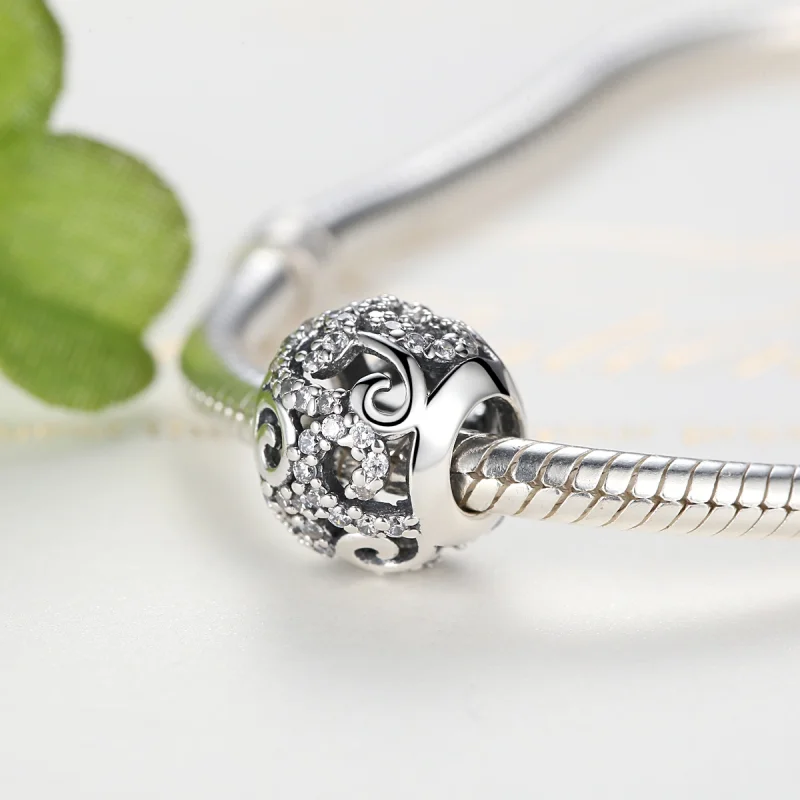 (obrázek pro) Pandora styl stříbrný pavé charm - SCC021 - Zobrazit 4