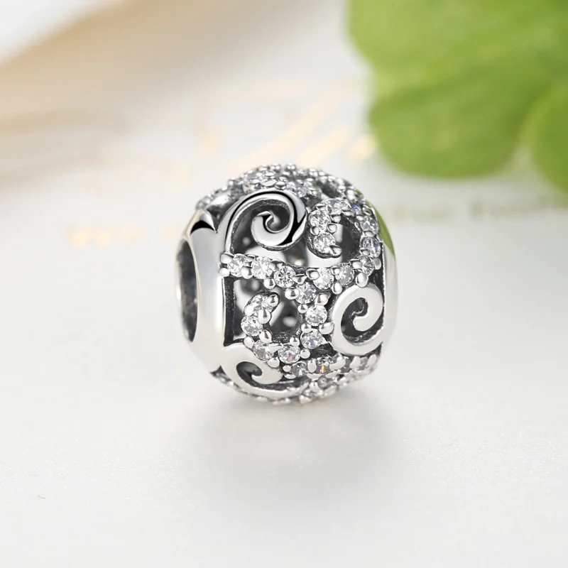 (obrázek pro) Pandora styl stříbrný pavé charm - SCC021 - Zobrazit 5