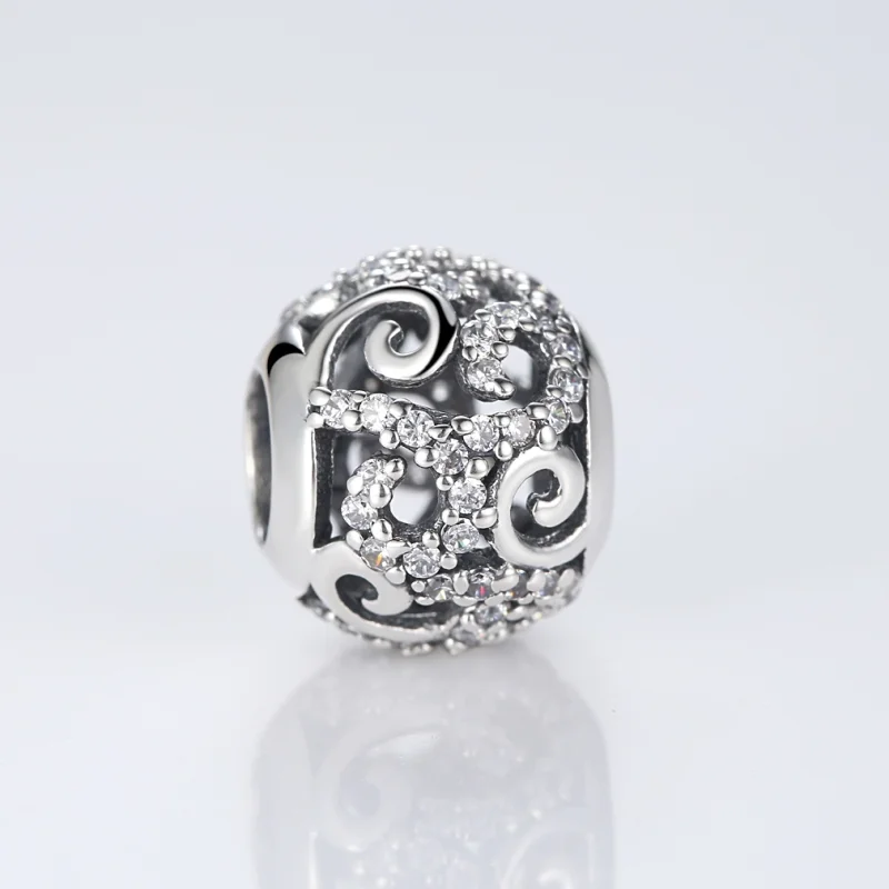 (obrázek pro) Pandora styl stříbrný pavé charm - SCC021 - Zobrazit 6