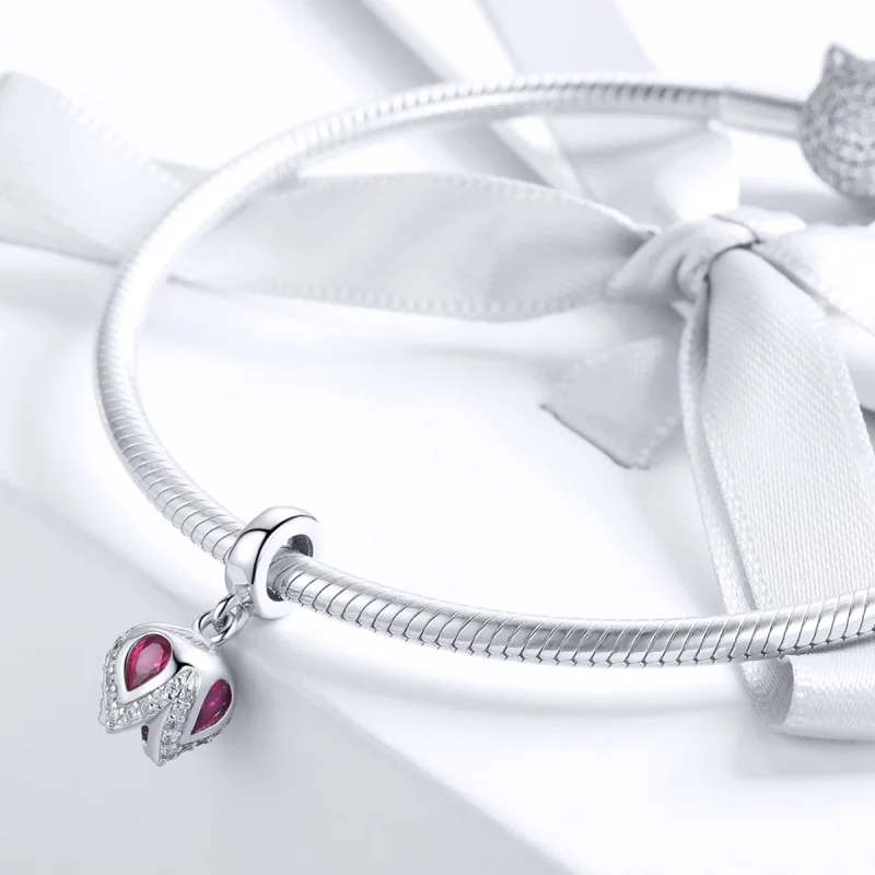 (obrázek pro) Pandora styl Stříbrný příběh Tulipánu Dangle - SCC1027 - Zobrazit 4