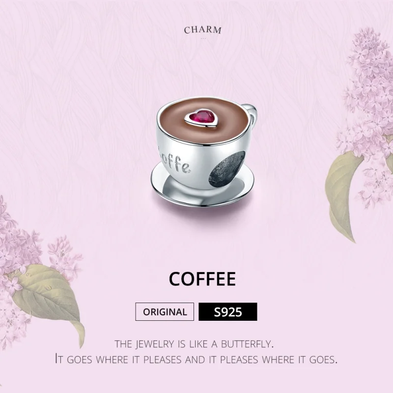 (obrázek pro) Pandora styl stříbrný přívěsek Afternoon Coffee - SCC1286 - Zobrazit 4