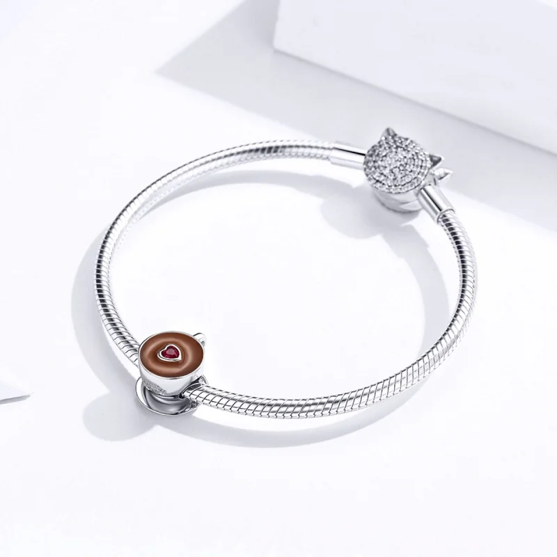 (obrázek pro) Pandora styl stříbrný přívěsek Afternoon Coffee - SCC1286 - Zobrazit 6