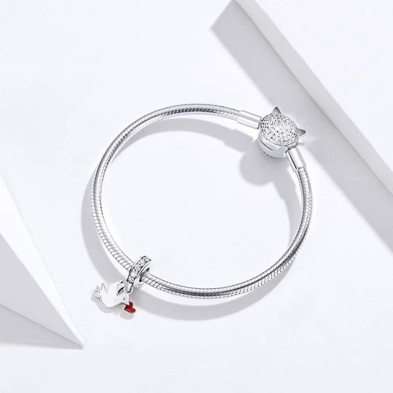 (obrázek pro) Pandora styl stříbrný přívěsek Love Messenger - SCC1227 - Zobrazit 6
