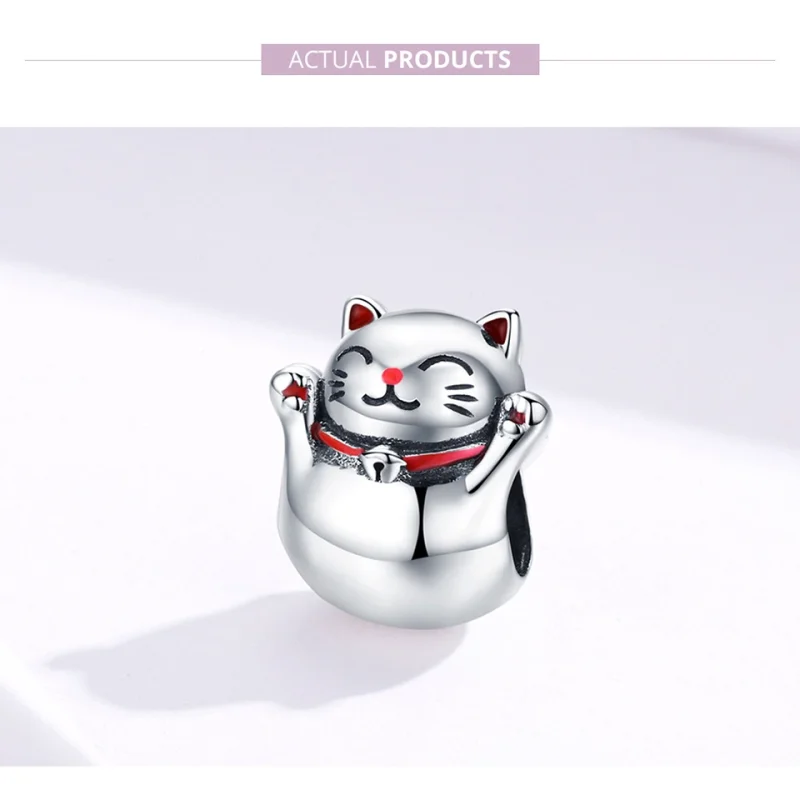 (obrázek pro) Pandora styl stříbrný přívěsek Maneki Neko - SCC1178 - Zobrazit 6