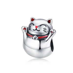 (obrázek pro) Pandora styl stříbrný přívěsek Maneki Neko - SCC1178