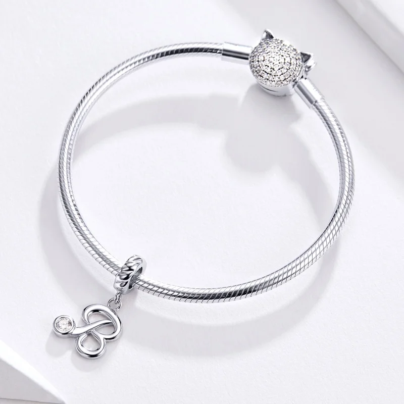 (obrázek pro) Pandora styl Stříbrný přívěsek písmeno B - SCC1183-B - Zobrazit 2