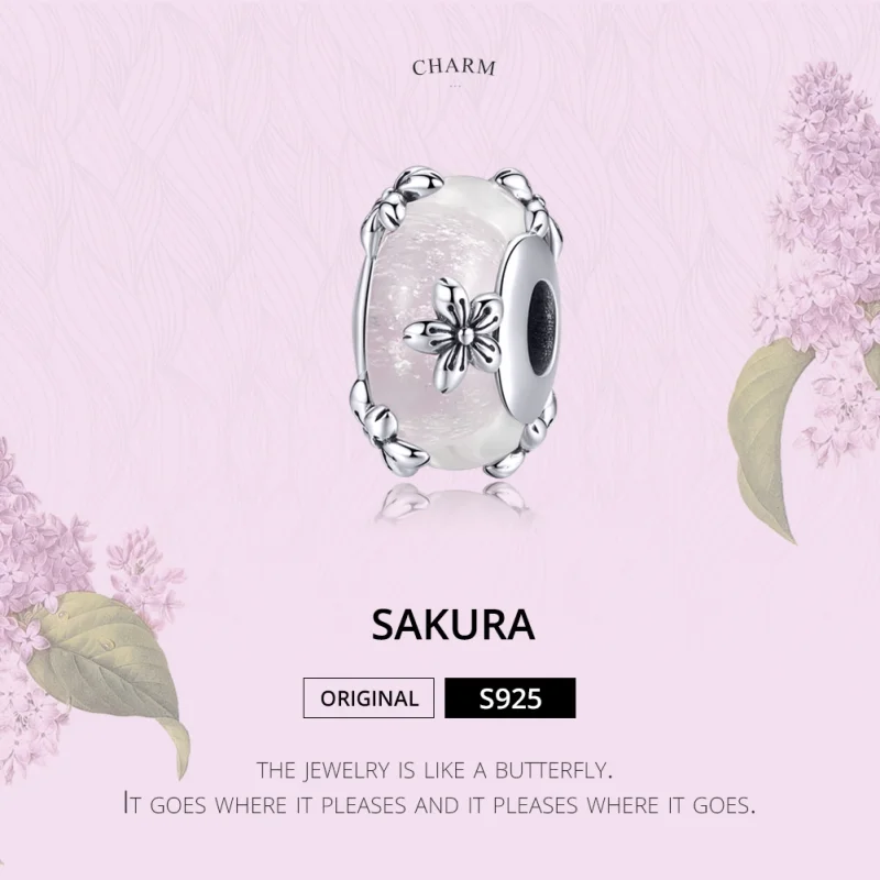 (obrázek pro) Pandora styl stříbrný přívěsek s Murano sklem - SCC1302 - Zobrazit 3