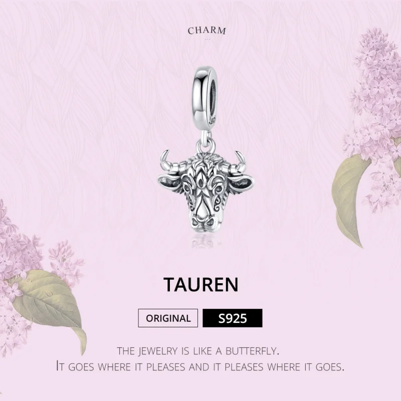 (obrázek pro) Pandora styl stříbrný přívěsek Tauren Dangle - SCC1316 - Zobrazit 3