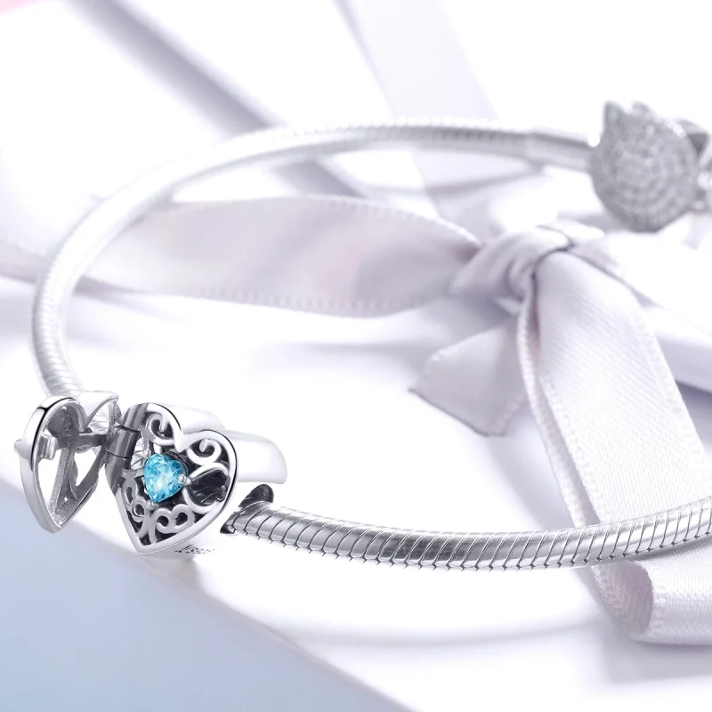 (obrázek pro) Pandora styl stříbrný tajemný kámen amulet - SCC1053 - Zobrazit 3