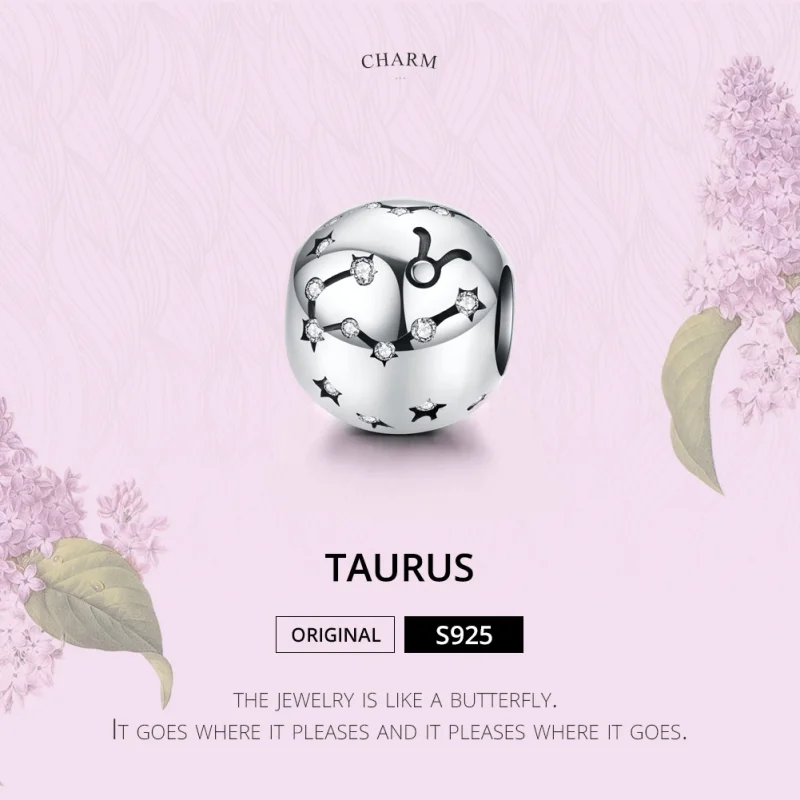 (obrázek pro) Pandora styl Stříbrný Taurus Amulet - SCC1218-2 - Zobrazit 2