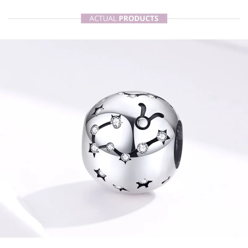 (obrázek pro) Pandora styl Stříbrný Taurus Amulet - SCC1218-2 - Zobrazit 7