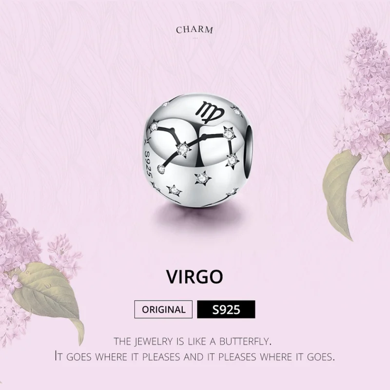 (obrázek pro) Pandora styl Stříbrný Virgo přívěsek - SCC1218-6 - Zobrazit 3