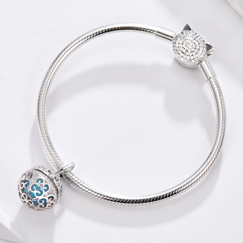 (obrázek pro) Pandora styl stříbrný vonný míček amulet - SCC1198 - Zobrazit 5