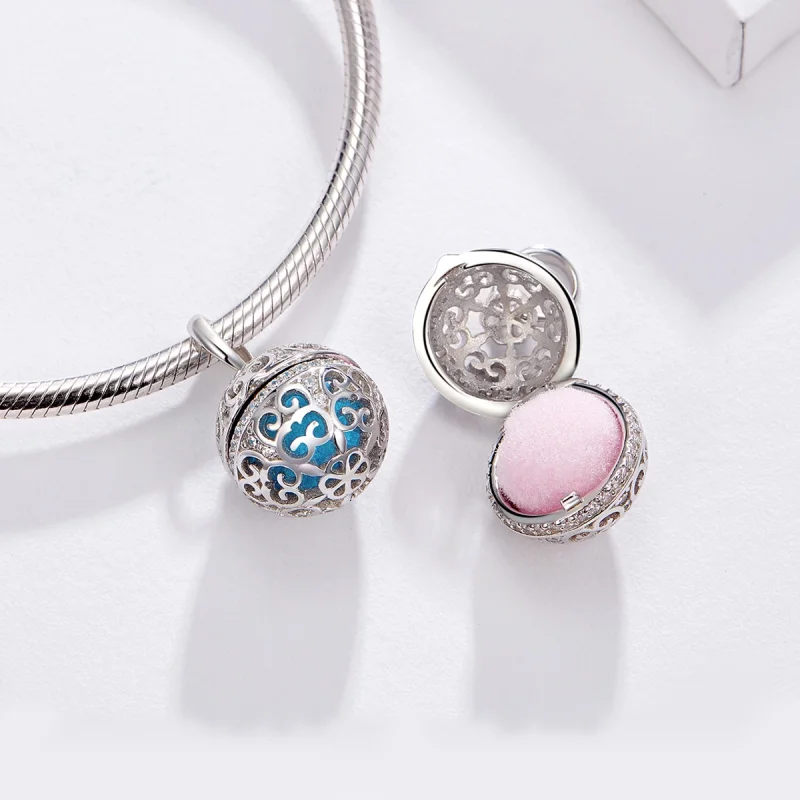 (obrázek pro) Pandora styl stříbrný vonný míček amulet - SCC1198 - Zobrazit 7