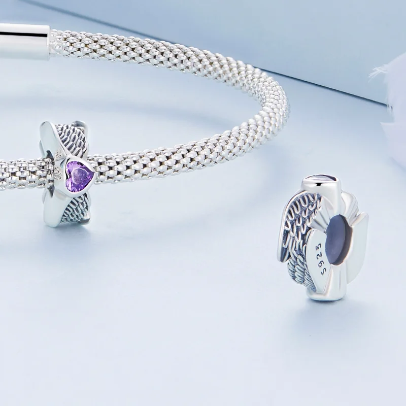 (obrázek pro) Pandora styl Strážný srdce Spacer Charm - BSC677 - Zobrazit 4