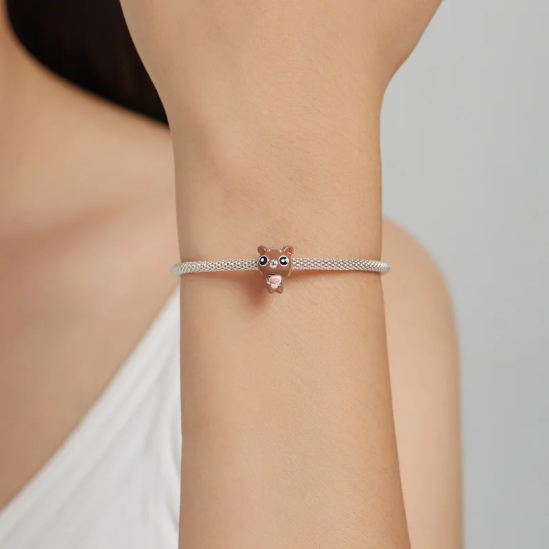 (obrázek pro) Pandora styl Vtipný Jelen Charm - SCC1934 - Zobrazit 5