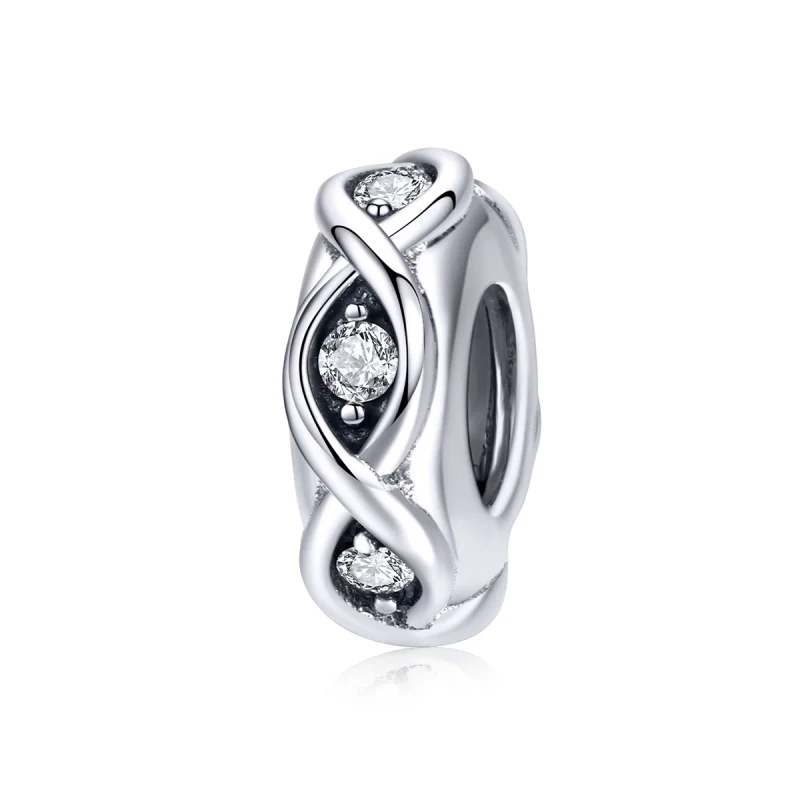 (obrázek pro) Pandora Style Stříbrný třpyt Spacer - SCC1153