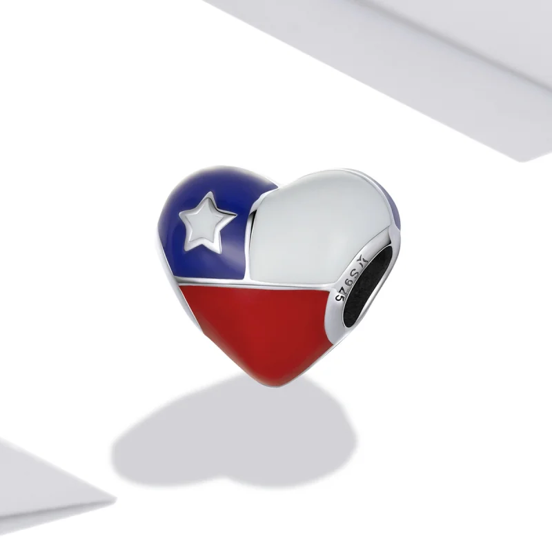 (obrázek pro) Pandora stylu Charm s motivem vlajky Chile - SCC2110 - Zobrazit 2