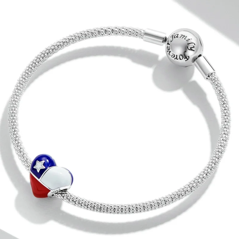(obrázek pro) Pandora stylu Charm s motivem vlajky Chile - SCC2110 - Zobrazit 3