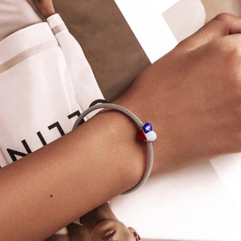 (obrázek pro) Pandora stylu Charm s motivem vlajky Chile - SCC2110 - Zobrazit 5