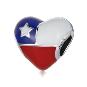 (obrázek pro) Pandora stylu Charm s motivem vlajky Chile - SCC2110