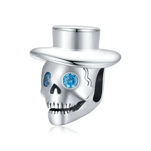 (obrázek pro) Pandora stylu Gentleman lebka amulet - BSC525