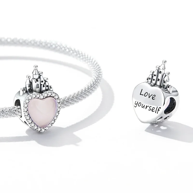 (obrázek pro) Pandora stylu Love Castle přívěsek - SCC2207 - Zobrazit 4