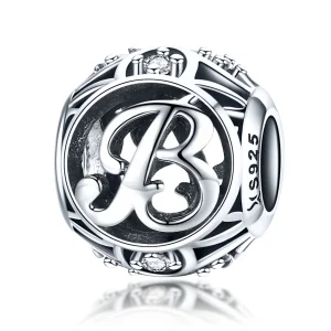 (obrázek pro) Pandora stylu písmeno-B amulet - SCC738-B