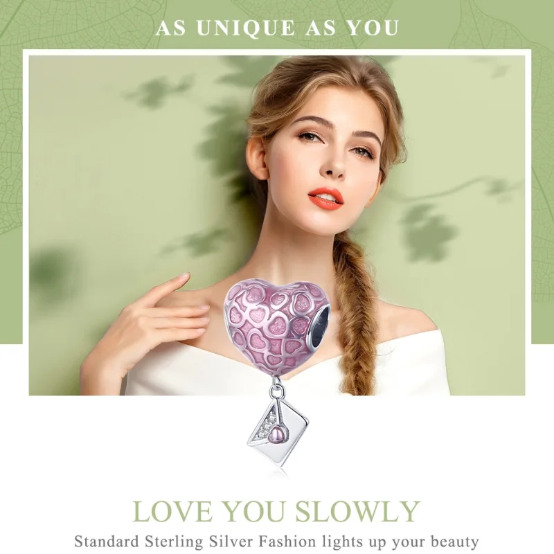 (obrázek pro) Pandora stylu stříbrný náramek s přívěskem Love You Slowly - SCC1080 - Zobrazit 2