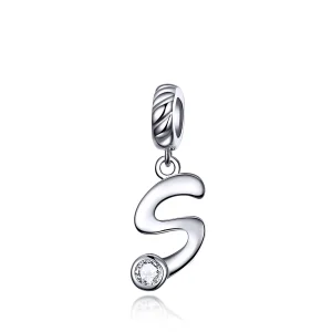 (obrázek pro) Pandora stylu stříbrný přívěsek písmeno S - SCC1183-S