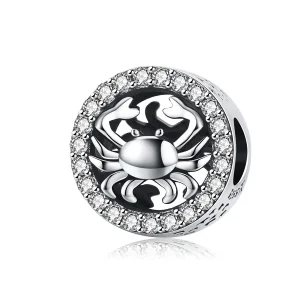 (obrázek pro) Stříbrný amulet ve stylu Pandora se znamením Rak - SCC1213